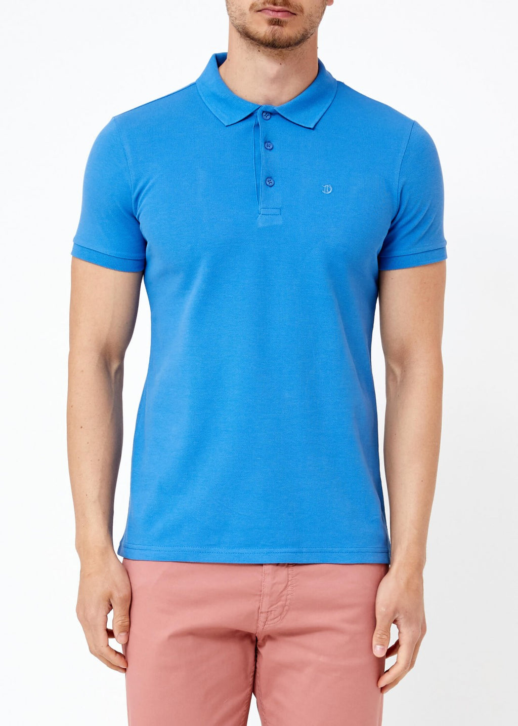 Mavi Erkek Basic Polo Yaka Büyük Beden Tişört